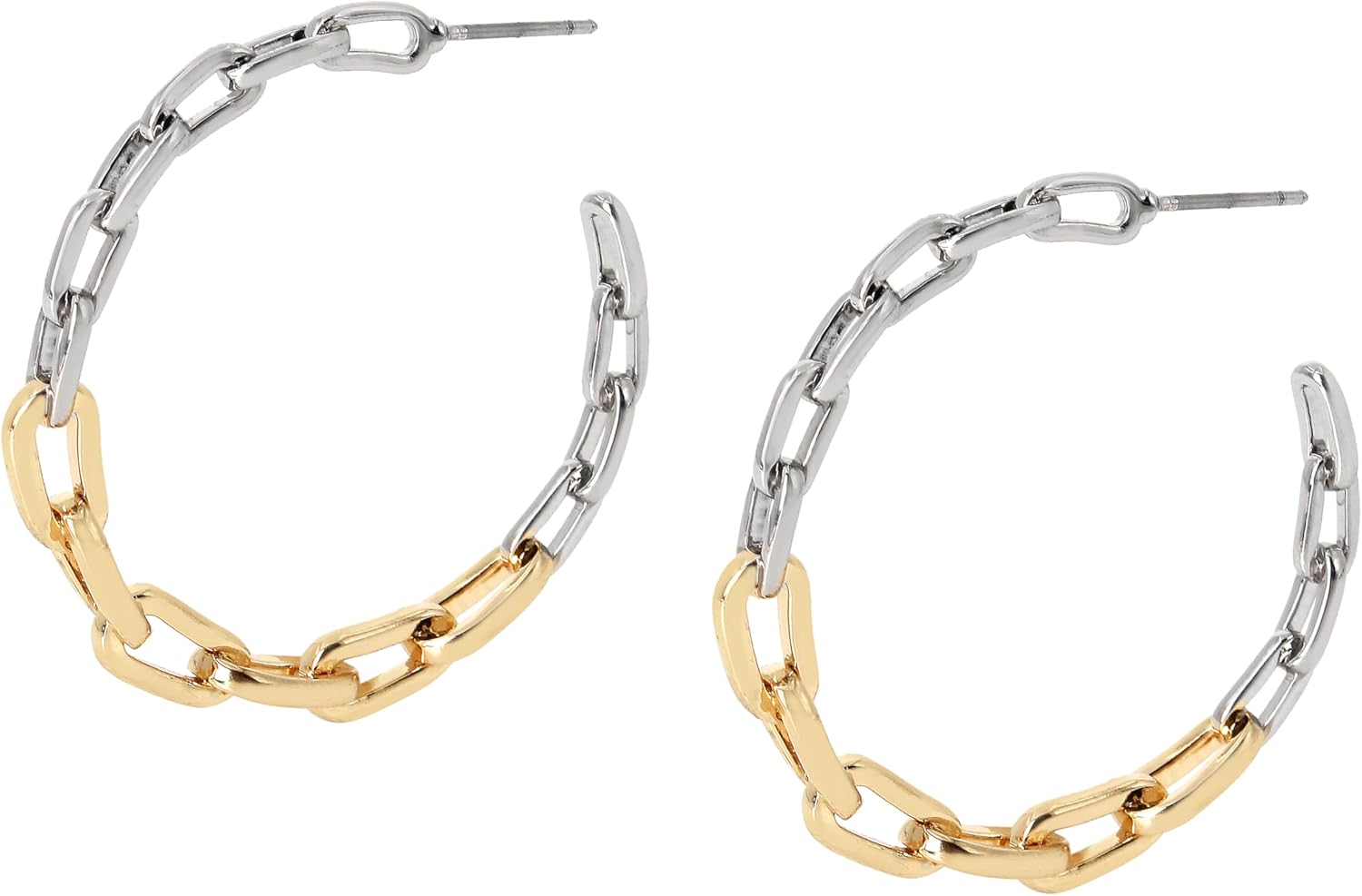 AllSaints Women's Carabiner Chain Hoop Earrings - Image 2