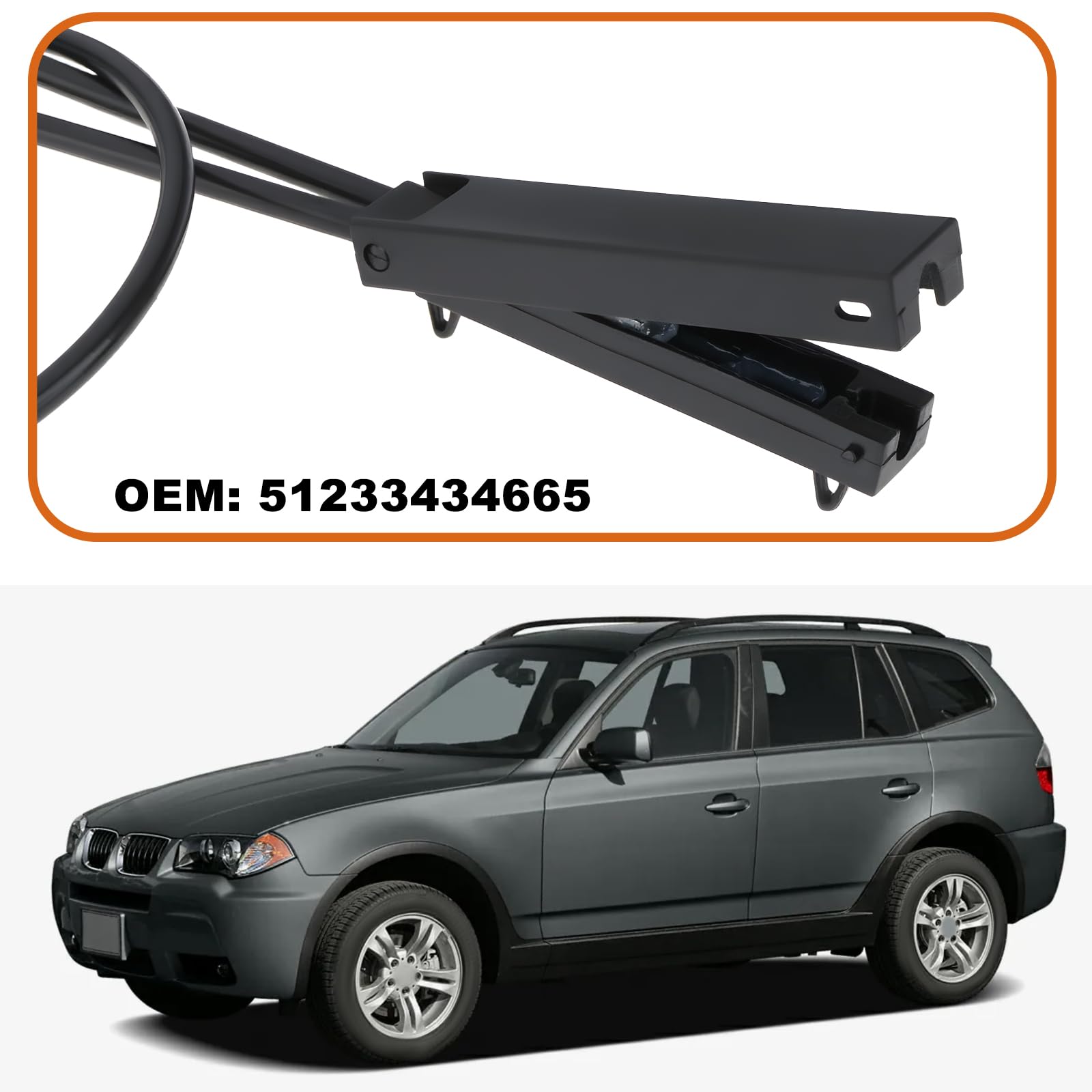 ECSiNG Cavo di rilascio del cofano anteriore compatibile con BMW X3 2004-2010 51233434665 cavo fermo cofano