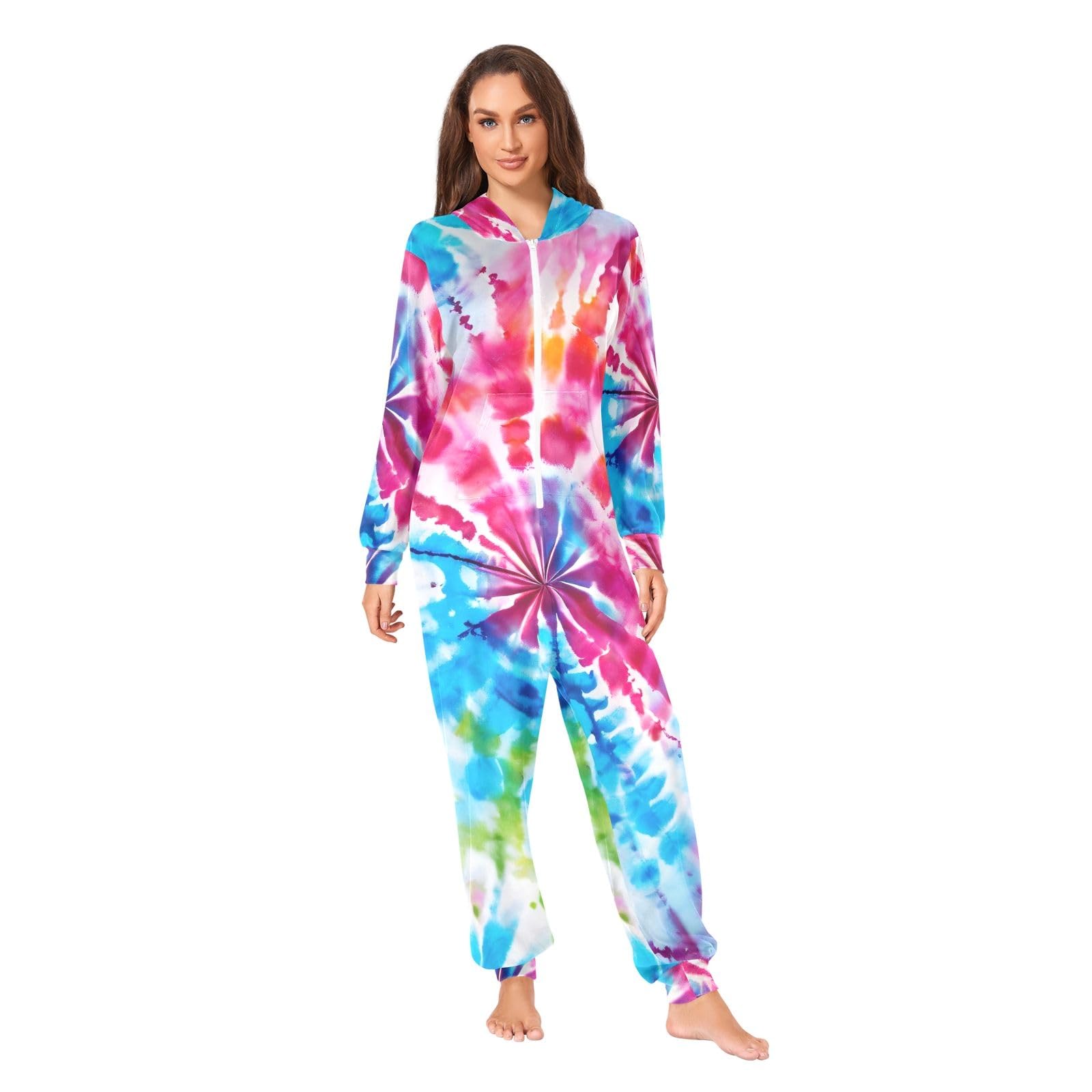 Pijama de Navidad tipo overol con capucha para el hogar 8