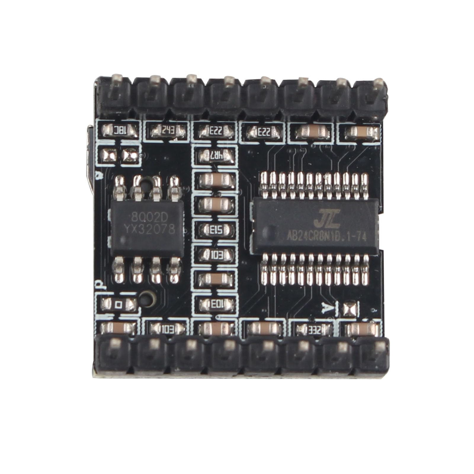 2PCS DFPlayer Mini MP3 Player Module Universal 24-bit DAC Output Directly Connect to Speaker Support TF Card U-Disk IO/Serial Port/AD Diy Kit Compatible with Arduino Raspberry Pi Black