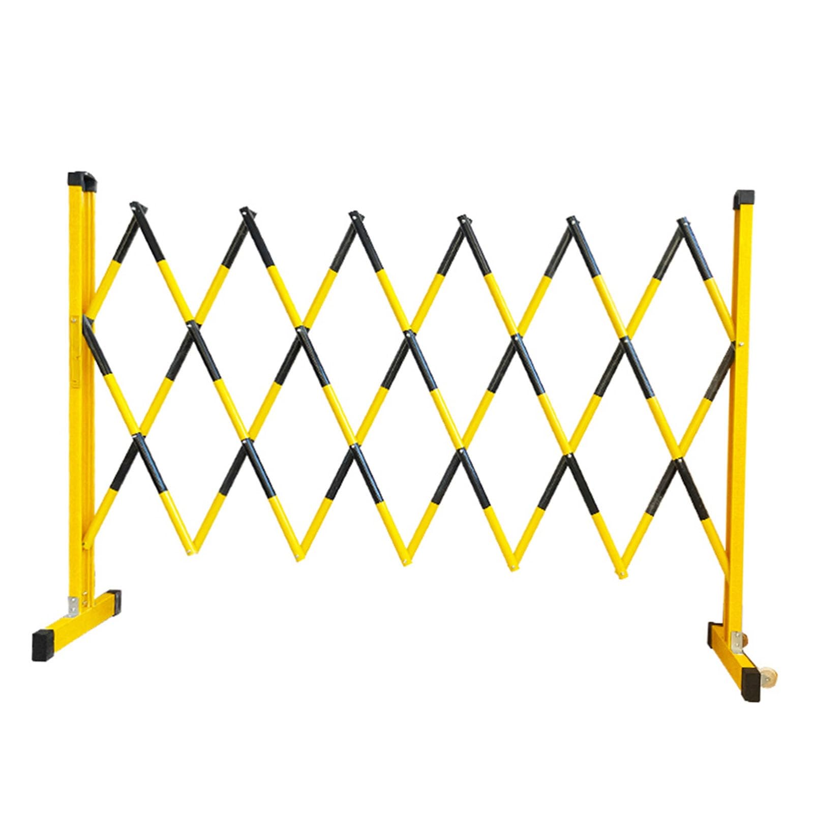 WOTZOV Expandable Road Obstacles With Wheels Adjustable Traffic Control Barrier For Warehouse Construction Driveway Industrial Grade 16.4Ft Length,One Color L500CM/16.4FT
