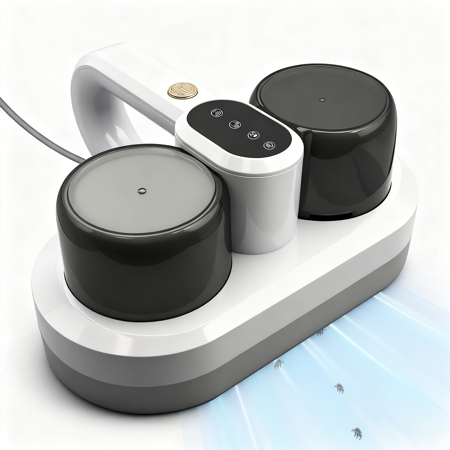Milbensauger für Matratzen mit UV-Licht Handstaubsauger 400W 14Kpa Matratzenreiniger Heißluftfunktion Bürstenrolle Bett-Staubsauger mit Kabel