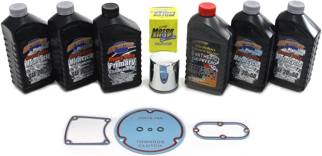 Evolution Complete Oil Change Kit Fits: Fxst 1984-1998 Flst 1986-1998 FLT 1984-1998 FXR 1984-1994 FXD 1991-1998