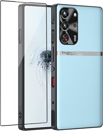 QUIETIP Case Compatible with RedMagic 10 Pro/10S Pro with Screen Protector,Slim Shockproof Lens Protective Hard Cover,Blue