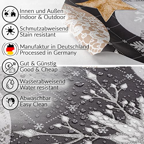 Tovaglia cerata, lavabile, natalizia, ovale, 140 x...