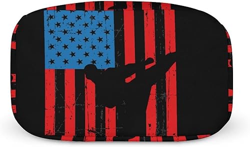 Miniatura 5 de Lonchera de Taekwondo con la bandera de Estados Unidos para mujeres y hombres, bolsa de almuerzo aislada, reutilizable, bolsa de almuerzo
