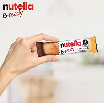 Ferrero: Nutella B-ready  a crisp wafer of bread in the form of mini baguette stuffed with a creamy Nutella 15 pieces 10.13 oz (286g) [ Italian Import ]