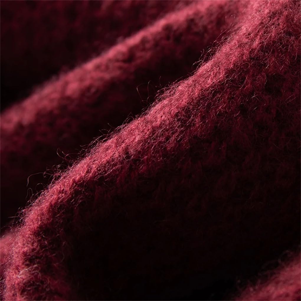 Winter Unisex Cashmere Scarf Adult Men/Women Cashmere Knitted Solid Color Textured Warm Scarves
