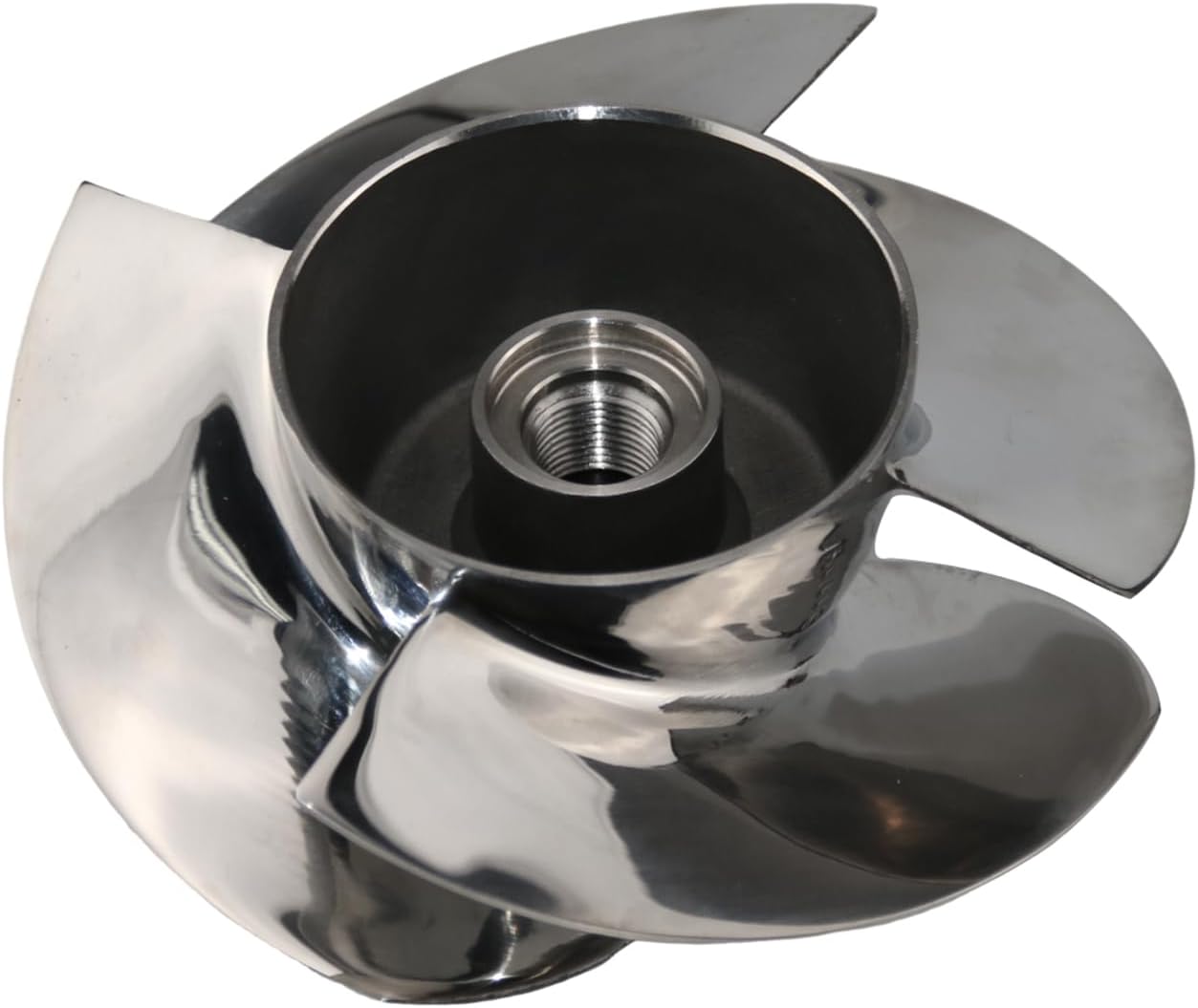 Jet Ski 155.5MM Impeller, Replaced for Solas SR-CD-11/19A, Fit Seadoo GTI 130 GTI SE 130 GTI SE 170 GTX 170 Wake 170 Fish PRO 170 Personal Watercraft/Jet-Boat, 4-Blade, Stainless, Polished