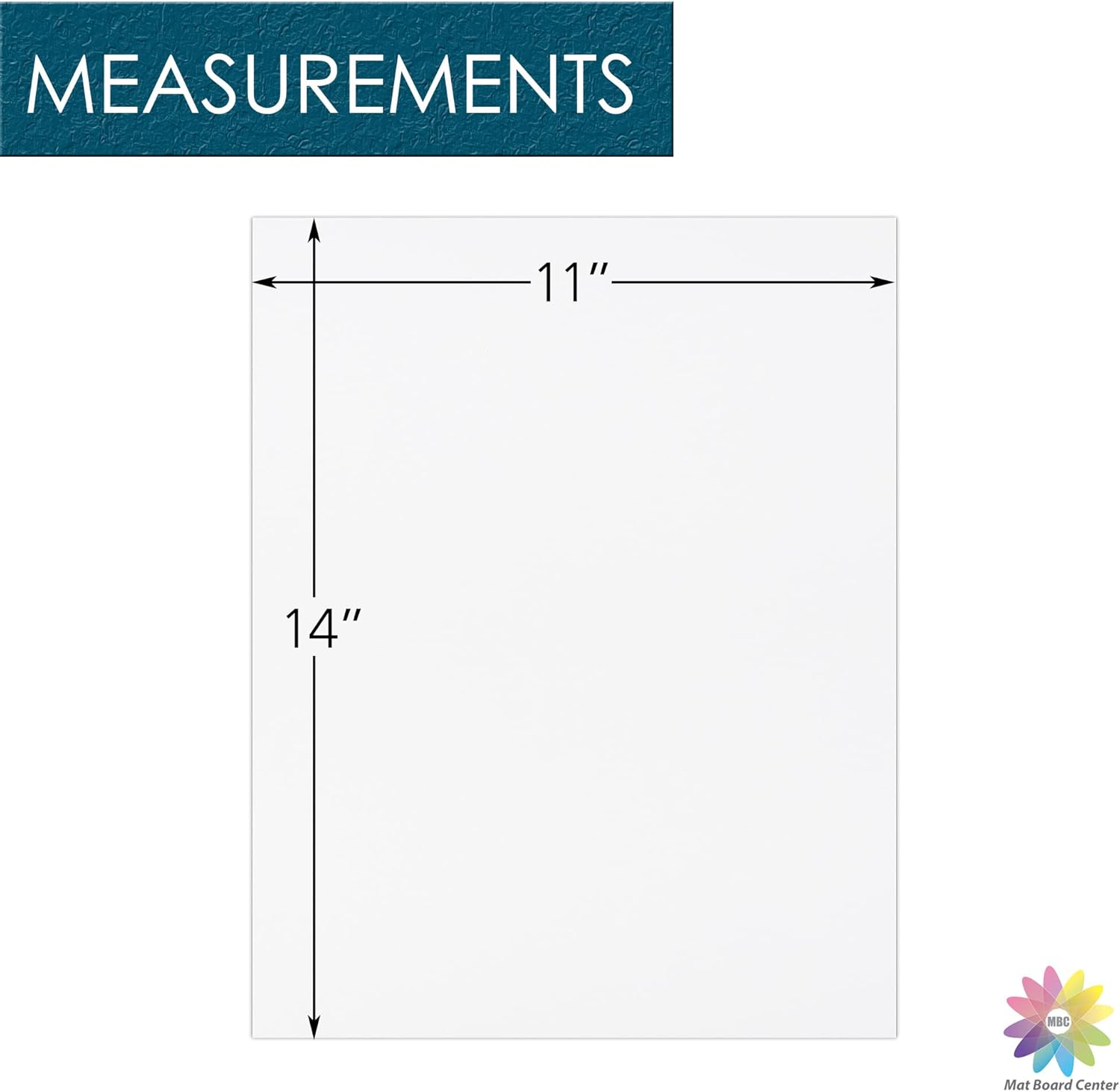 Mat Board Center, 50 Pack 11x14 White Backing Matte Boards, 4-ply Thickness, for Arts, Frames, Photos, Prints and More - Image 2