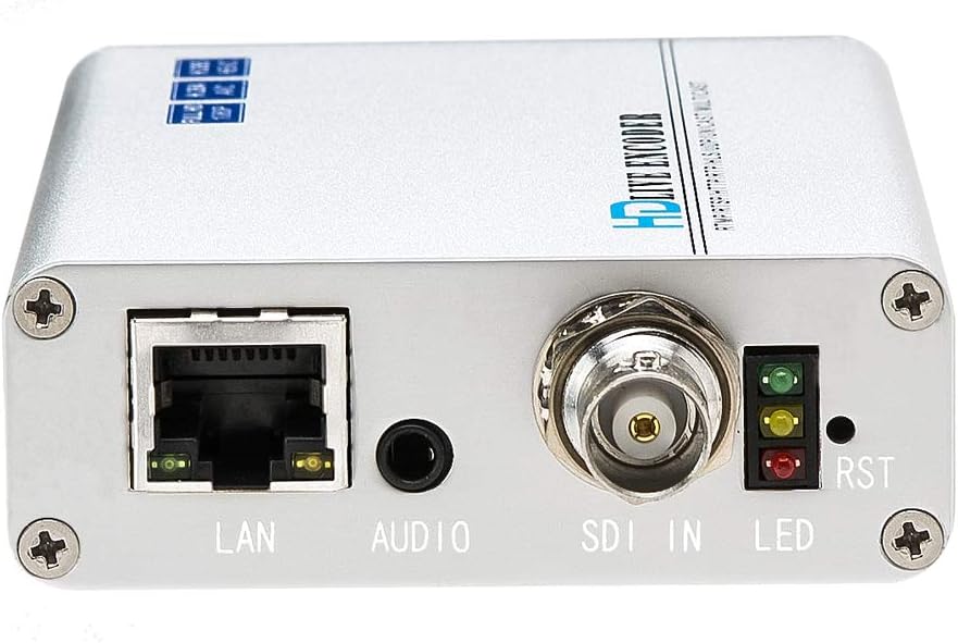 HES-101 HEVC Encoder H.265 H.264 1080P@30 fps SD/HD/ 3G-SDI to IP Encoder IPTV HD Video Audio Live Streaming Encoder HD-SDI Transmitter with HTTP, RTSP, UDP, SRT, HLS, RTMP, Multicast