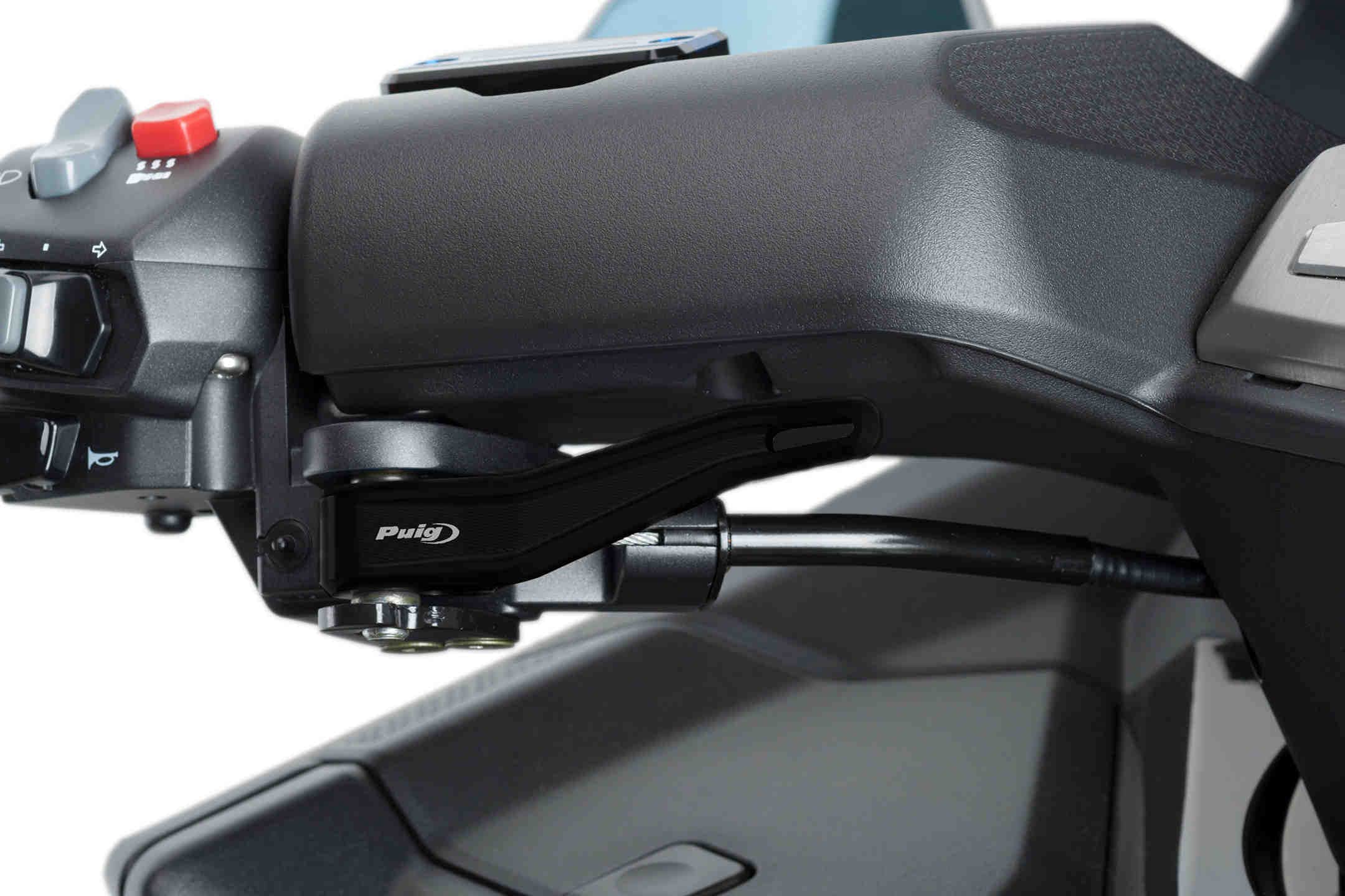 Leviers de frein T-MAX AK550 Puig noir : accessoires de commande en aluminium CNC réglables