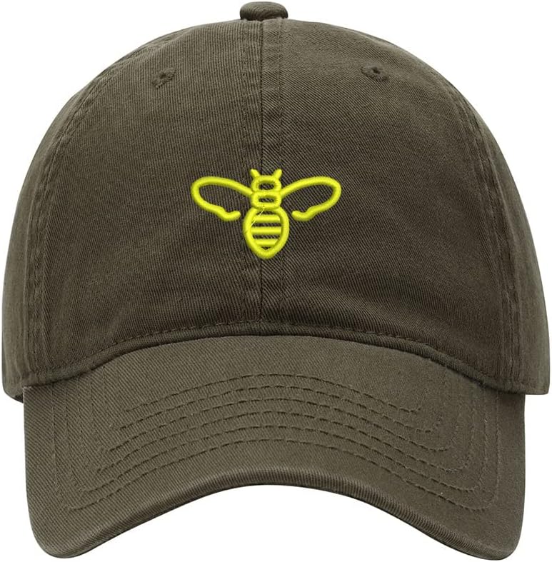 Baseball Cap Men Bee Embroidered Washed Cotton Dad Hat Baseball Caps