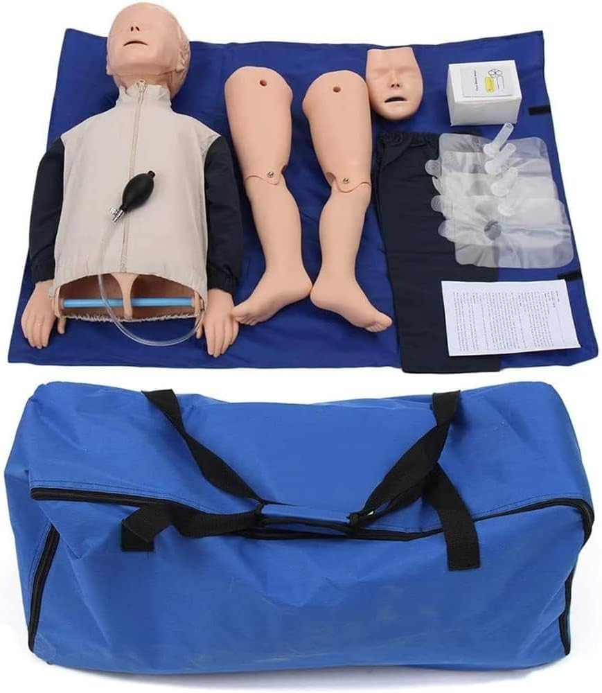Maniquí de entrenamiento de RCP de cuerpo completo para práctica de primeros auxilios, simulación de enfermería para aulas y centros de investigación