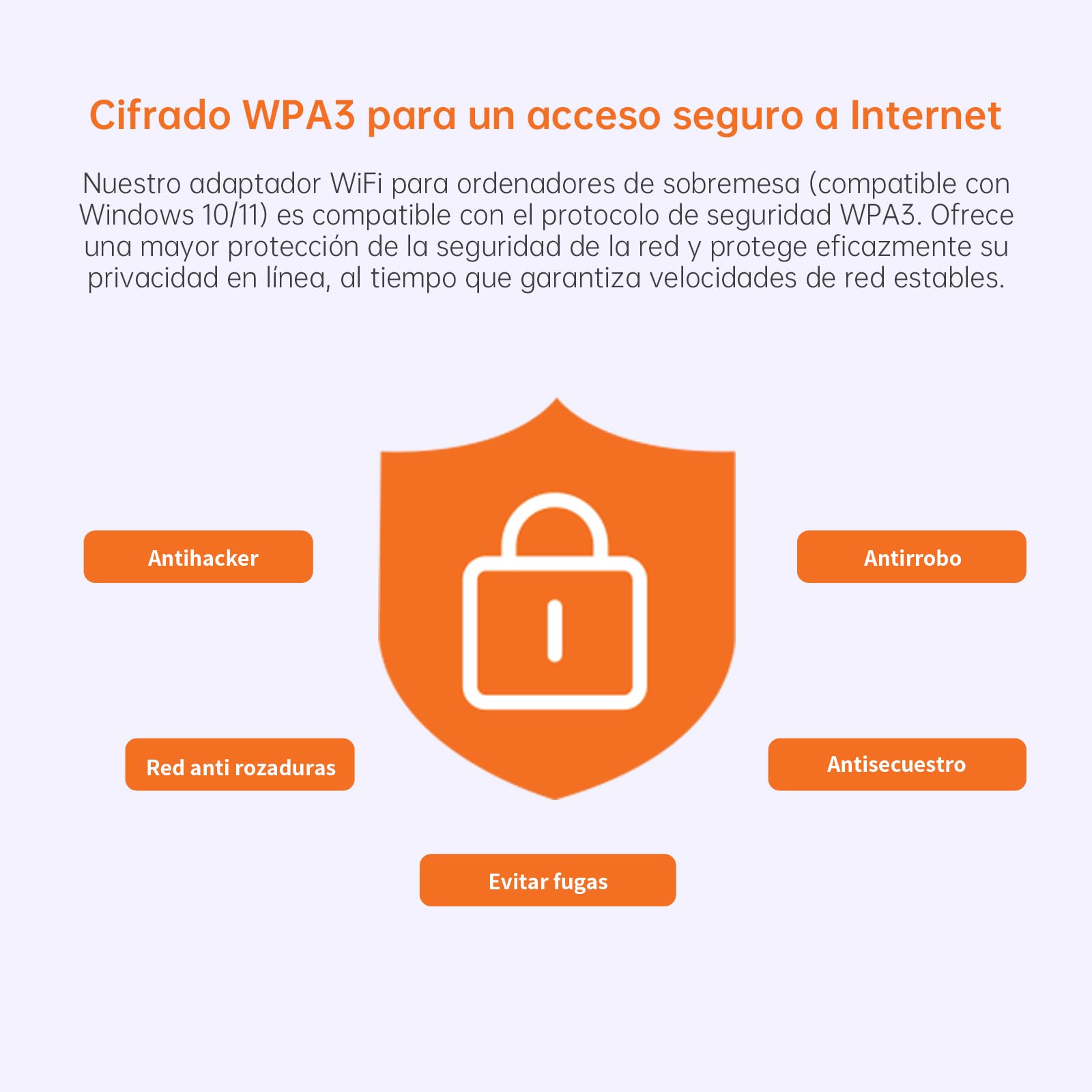 Adaptador WiFi 6 AX900 Bluetooth 5.4 USB Doble Banda 5 GHz/2,4 GHz para PC