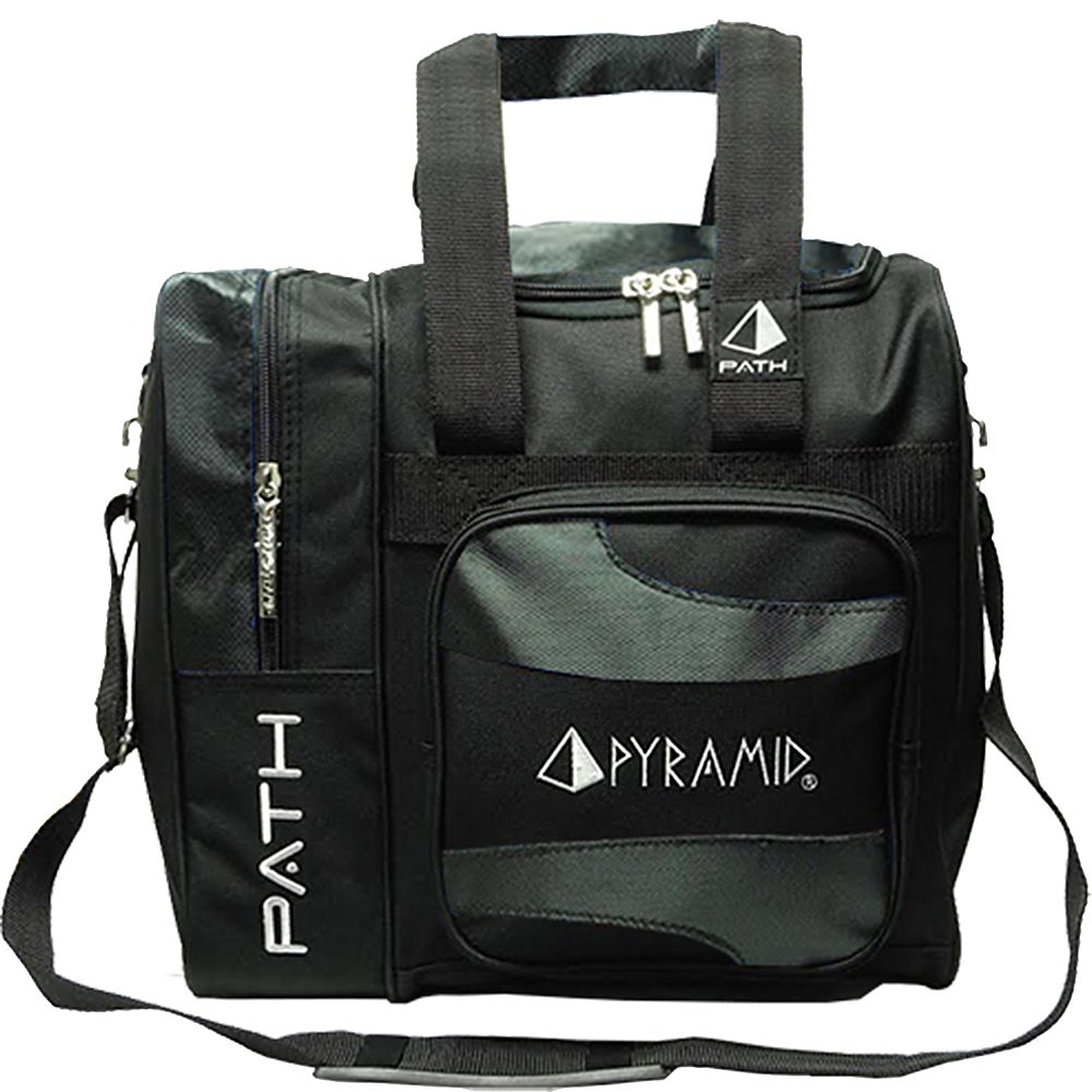 Pyramid Path Deluxe Single Tote Bowling Bag with Large Separate Compartment for Bowling Shoes Up To US Mens