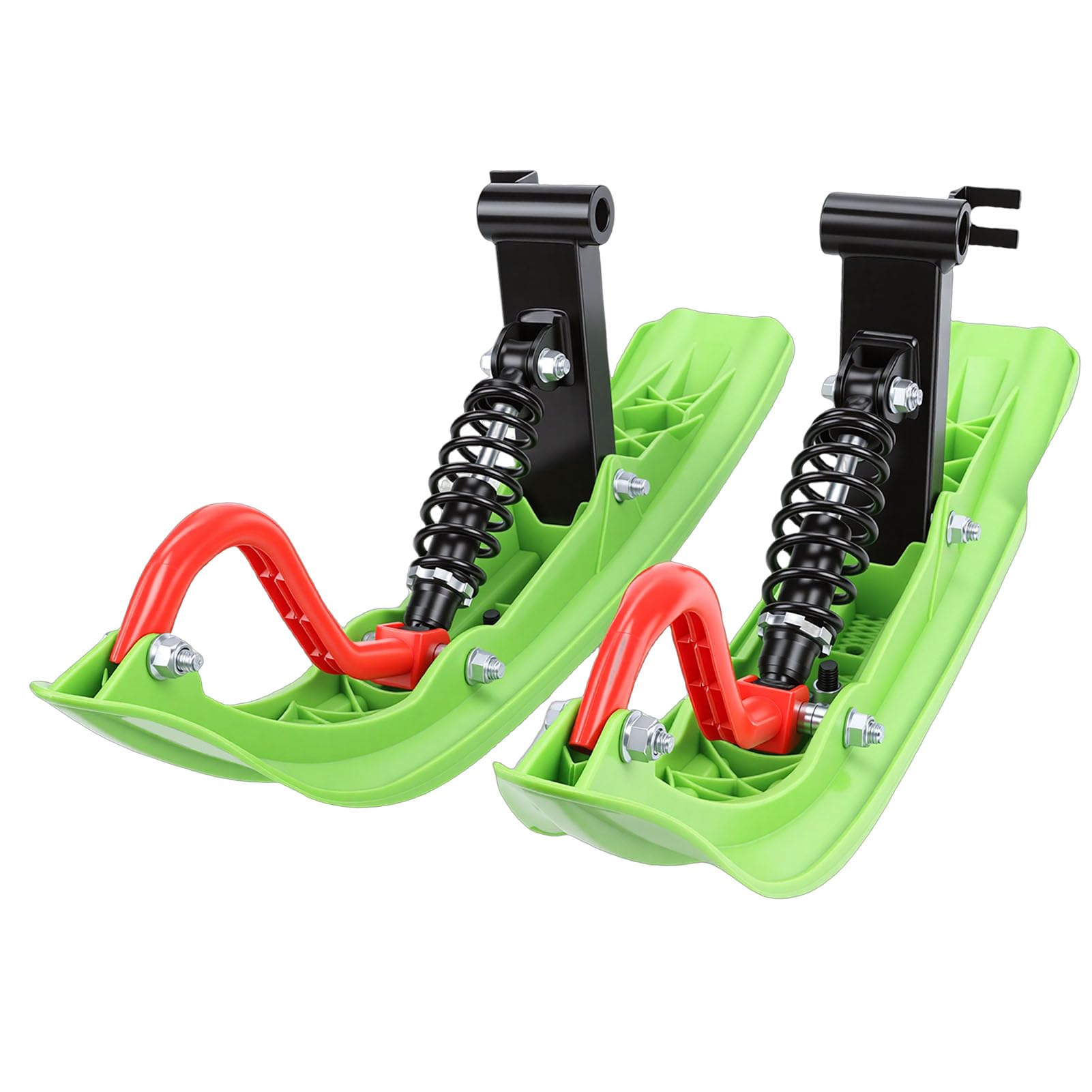 RiToEasysports Planche de Luge pour VTT, Planche de Luge de Motoneige en Métal ABS avec Surface Texturée Antidérapante, Conception de Frein à Tambour Avant Gauche Droite Stable pour Les Coureurs de