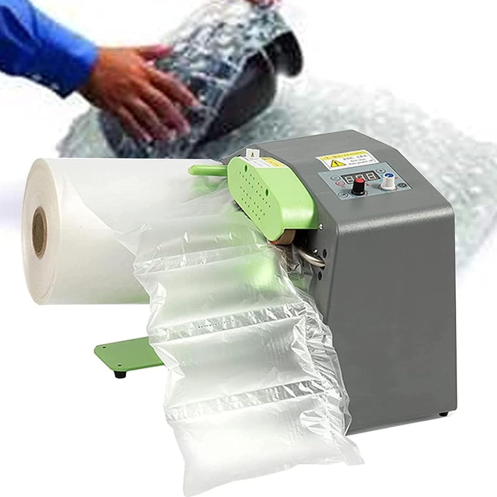 Machine à emballer d'air automatique compacte avec 4 rouleaux de film de gourde de 300 m