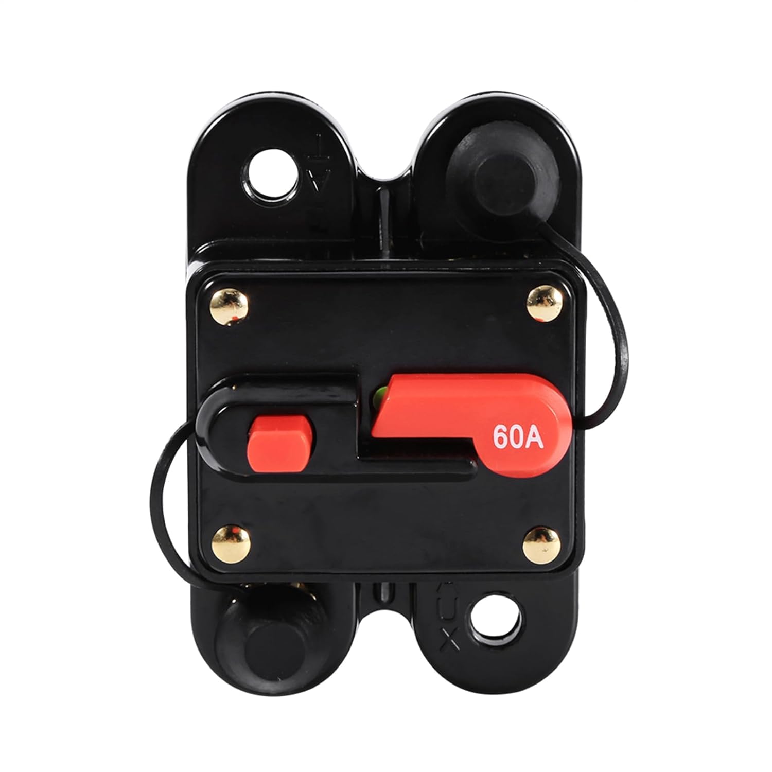 12V-24V DC Circuit Breaker 60A,Circuit Breaker with Manual Reset,Trolling Motor Auto Car Marine Boat Bike Stereo Audio Inline Inverter with Manual Reset with Cover (60A)