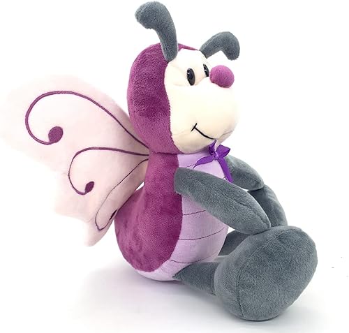 Miniatura 5 de JoyAmigo Peluche de mariposa con alas bordadas, suave peluche de insectos con bolsa de capullo, regalo para niñas, niños, bebés, regalo para el día