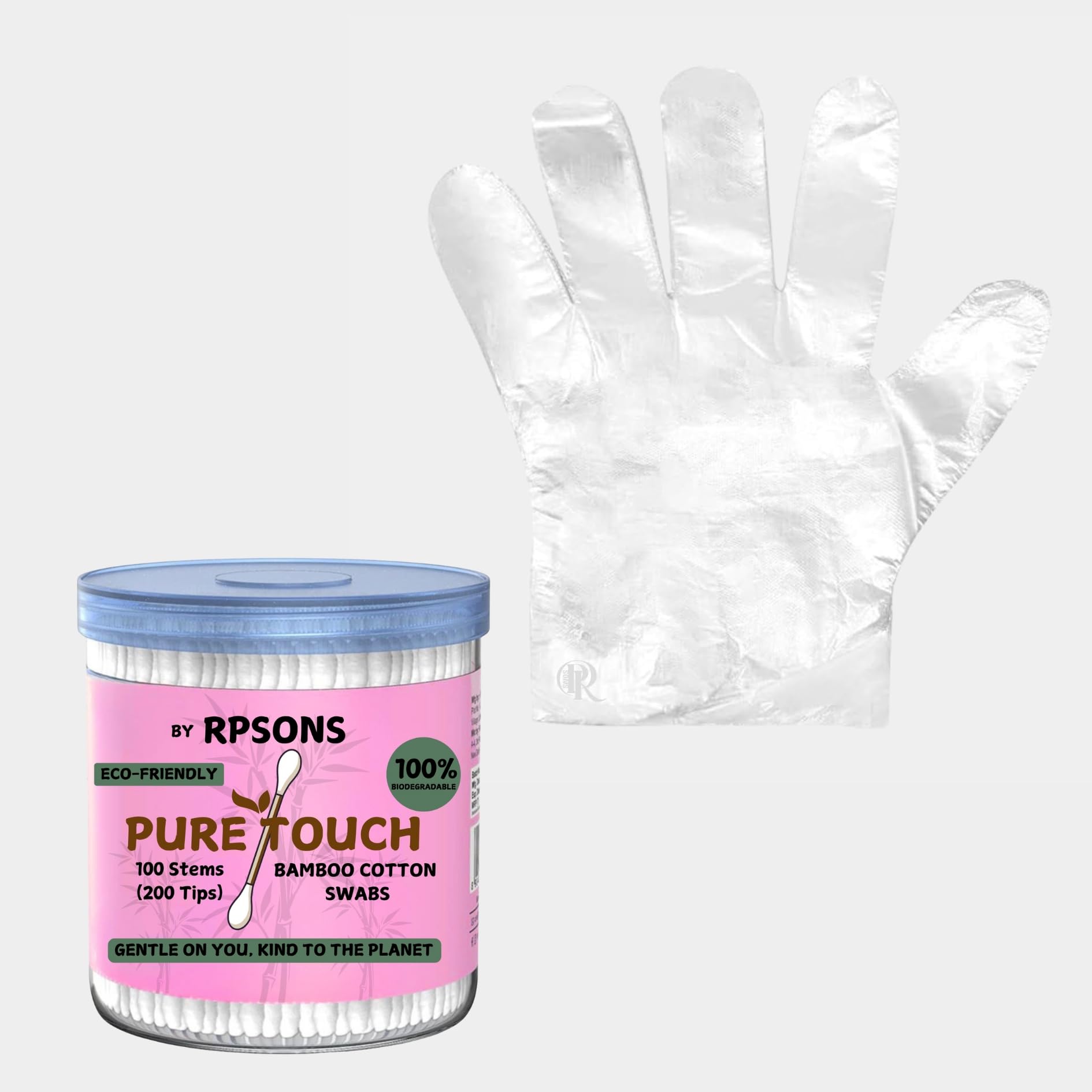 [RPSONS] Cotton Swabs/Buds for Ear/Nose/Nails Cleansing, Makeup Removal - (100 stems/200 swabs) and Hand Gloves-picture-53