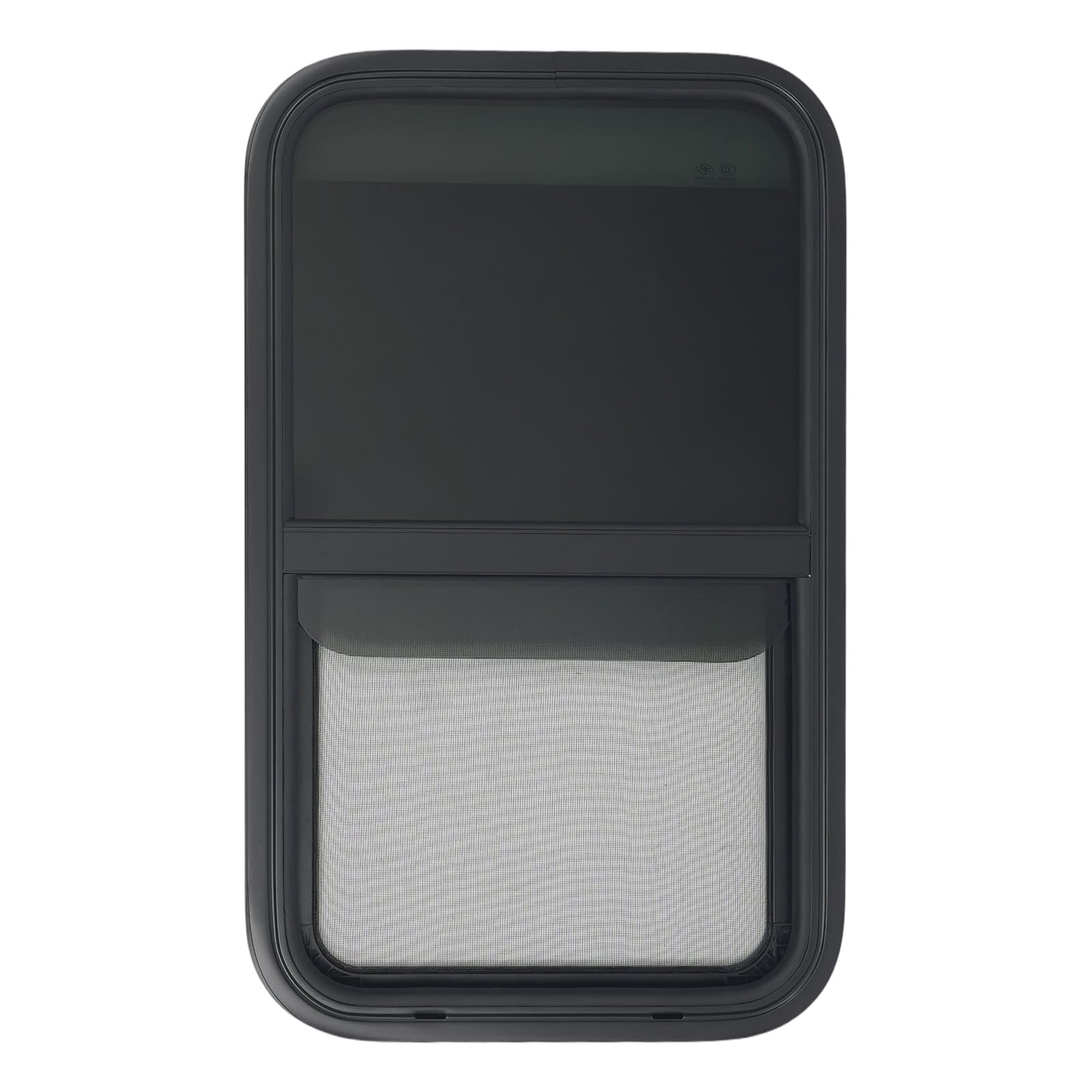 Ventana Deslizante Vertical Para Autocaravana, Ventana Lateral Del Remolque Con Malla Antimosquitos, Vidrio Templado Negro, Para Vehículo Recreativo