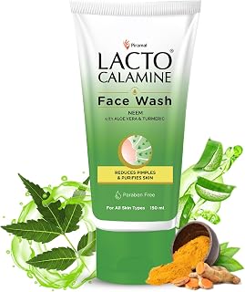 Lacto Calamine Neem Face Wash With Aloe Vera & Turmeric | 150ml | Niacinamide & Salicylic Acid Face Wash | Facewash Reduce... Price In India