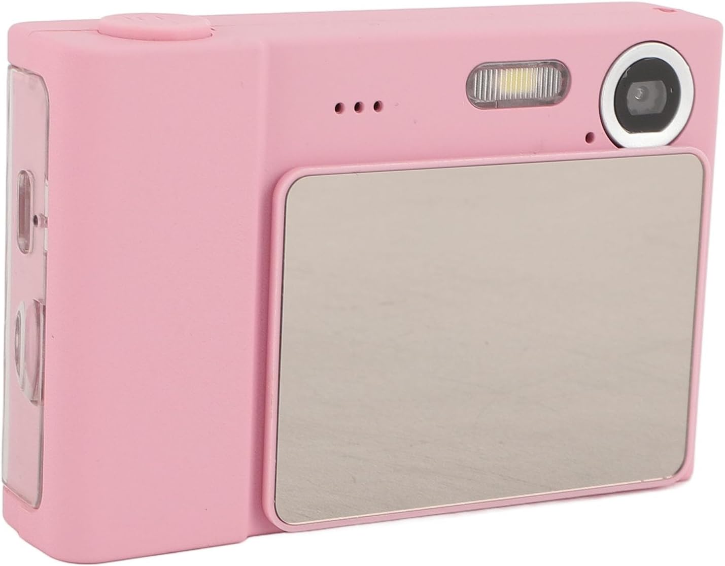Digital Camera, 48MP 1080P 8x Digital Zoom Image Stabilization Vlogging Camera, Pocket Camera for Travel, Point and Shoot with Selfie Mirror (Pink)