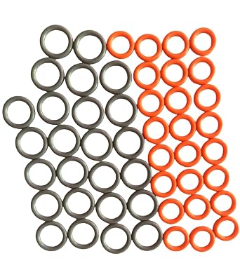 1/4 & 3/8 Pressure Washer QD Colored O-Rings (1/4''&3/8''(25+25) 50 Pack (Red+Grey),M22 Quick Connect Coupler