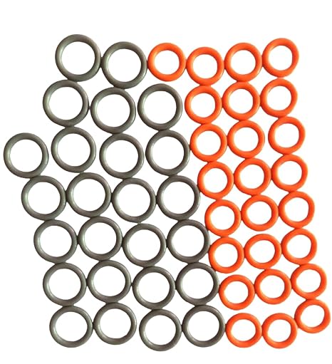 1/4 & 3/8 Pressure Washer QD Colored O-Rings (1/4''&3/8''(25+25) 50 Pack (Red+Grey),M22 Quick Connect Coupler