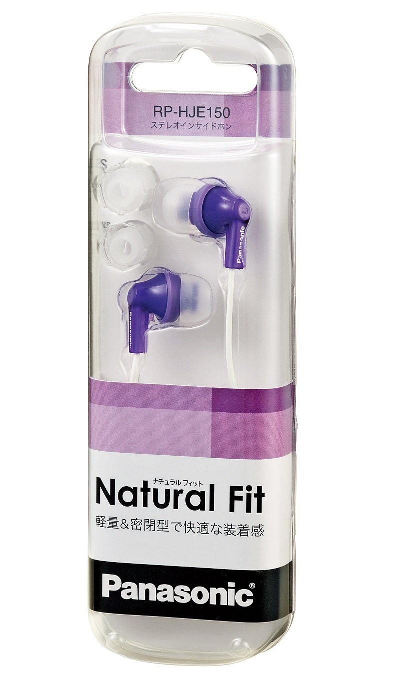 Amazon.co.jp: パナソニック カナル型イヤホン パープル RP-HJE150-V