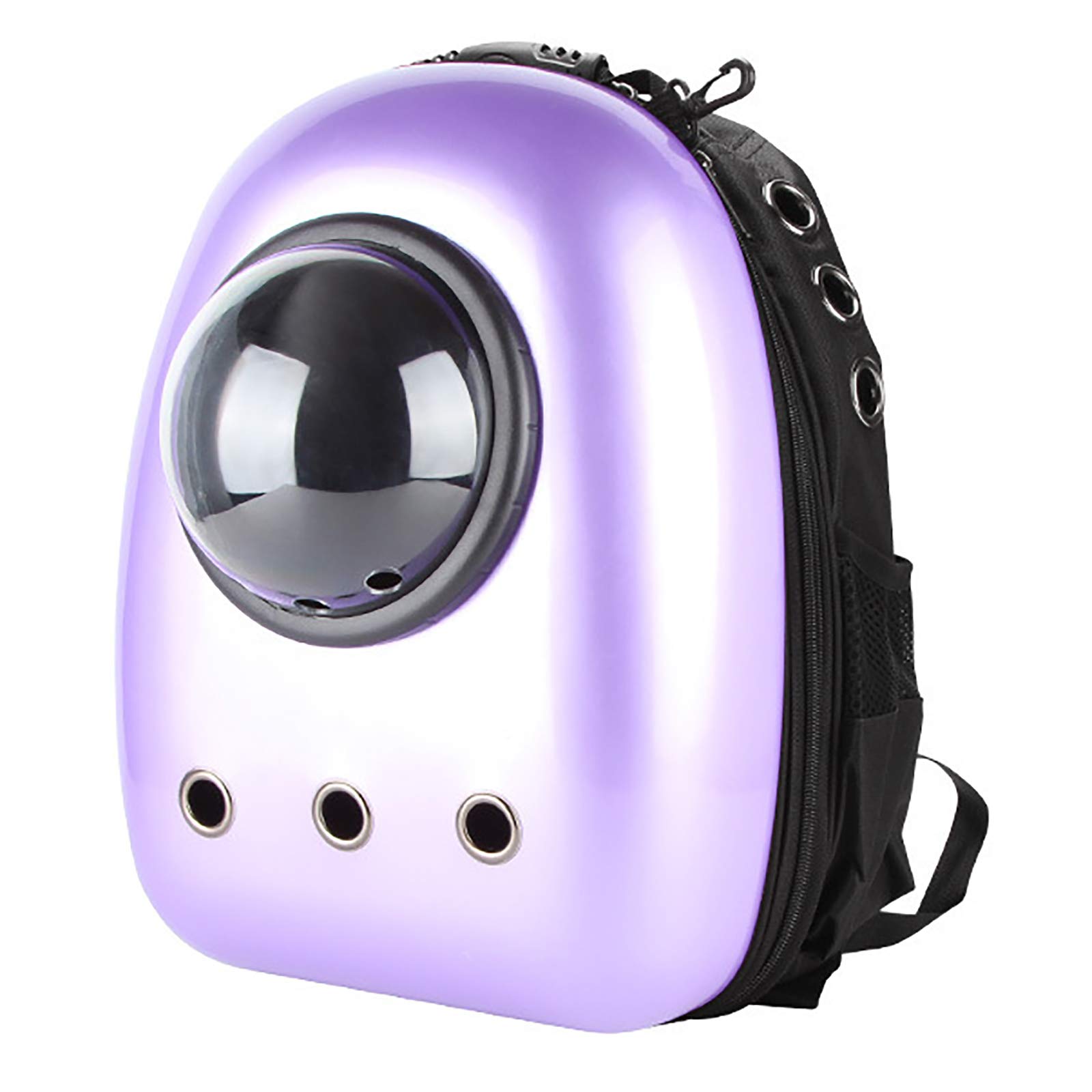 Sac à dos pour chat et petit chien violet avec bulle capsule spatiale transparente