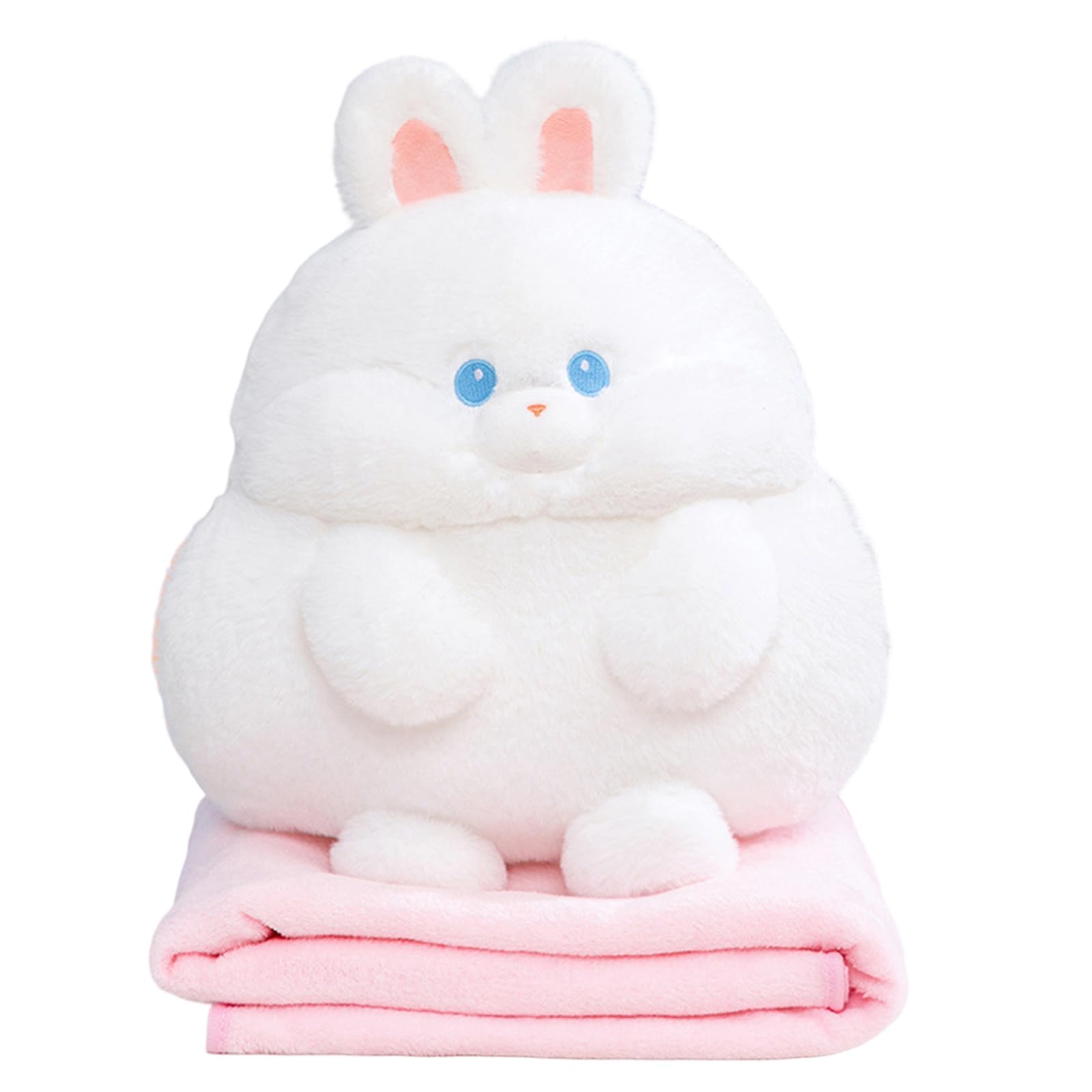 Kalttoy Multifunctional Plushie Pillow Blanket with Lovely Animal Pattern for Home Travel Use Hamster Pillow Blanket