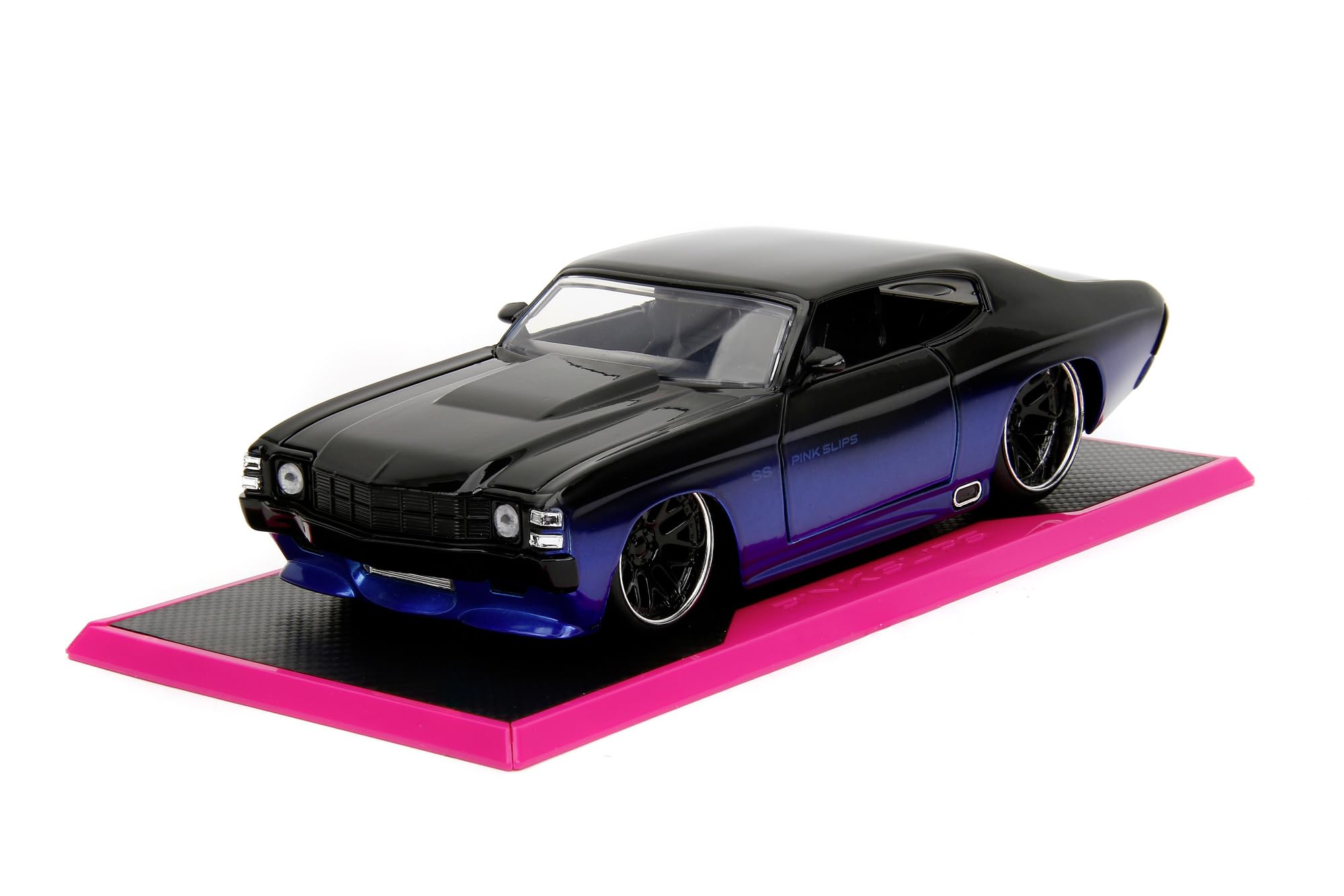 JADA Pink Slips 1:24 1971 Chevy Chevelle SS Die-Cast Car w/Base, Toys for Kids and Adults