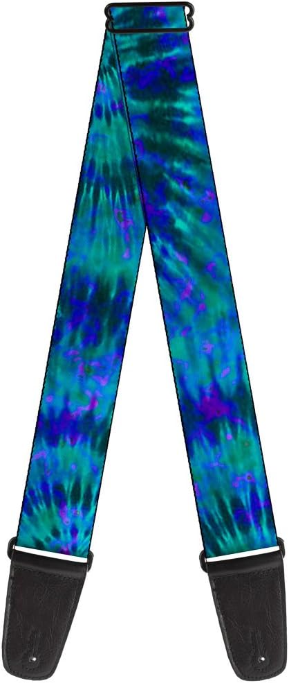 Buckle-Down Guitar Strap Tie Dye Green Blue Purple 2 Inches Wide