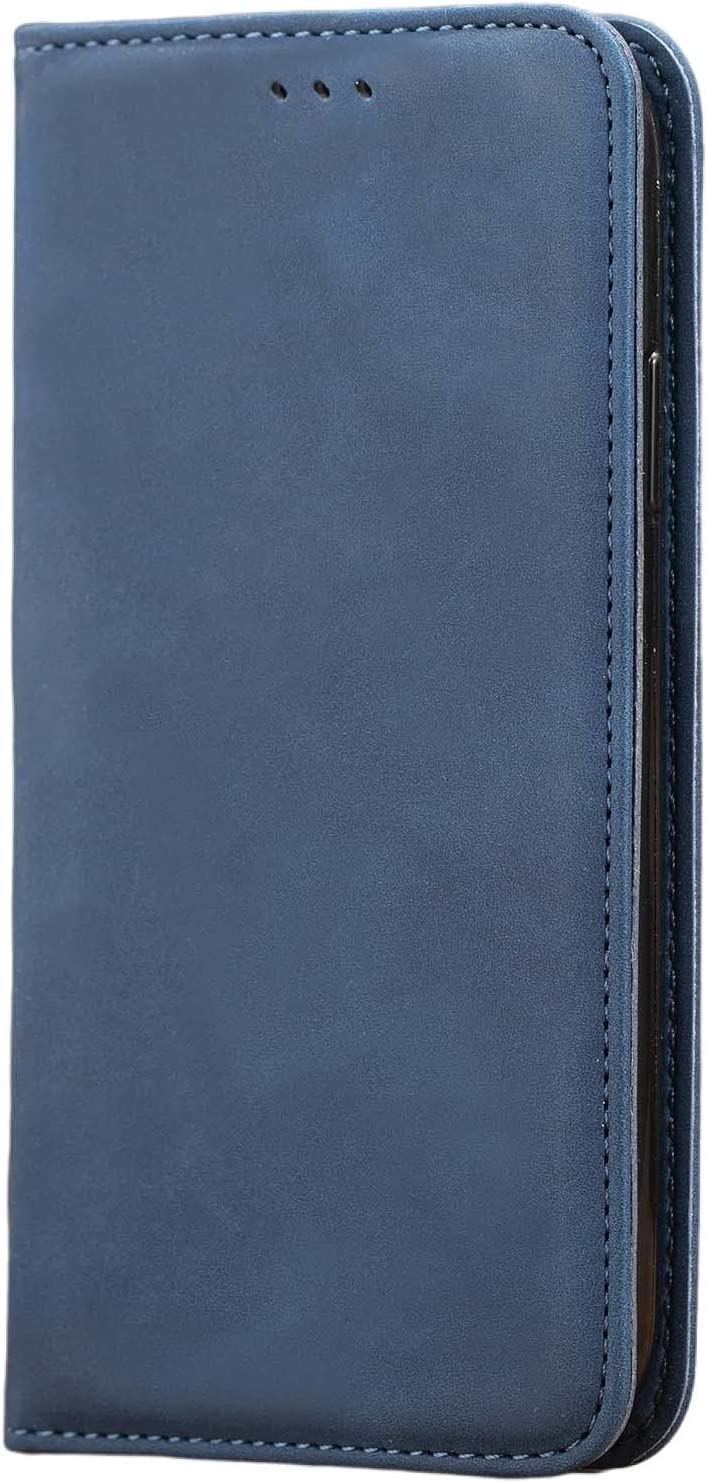 Étui portefeuille iPhone 13 bleu cuir magnétique avec support - 8