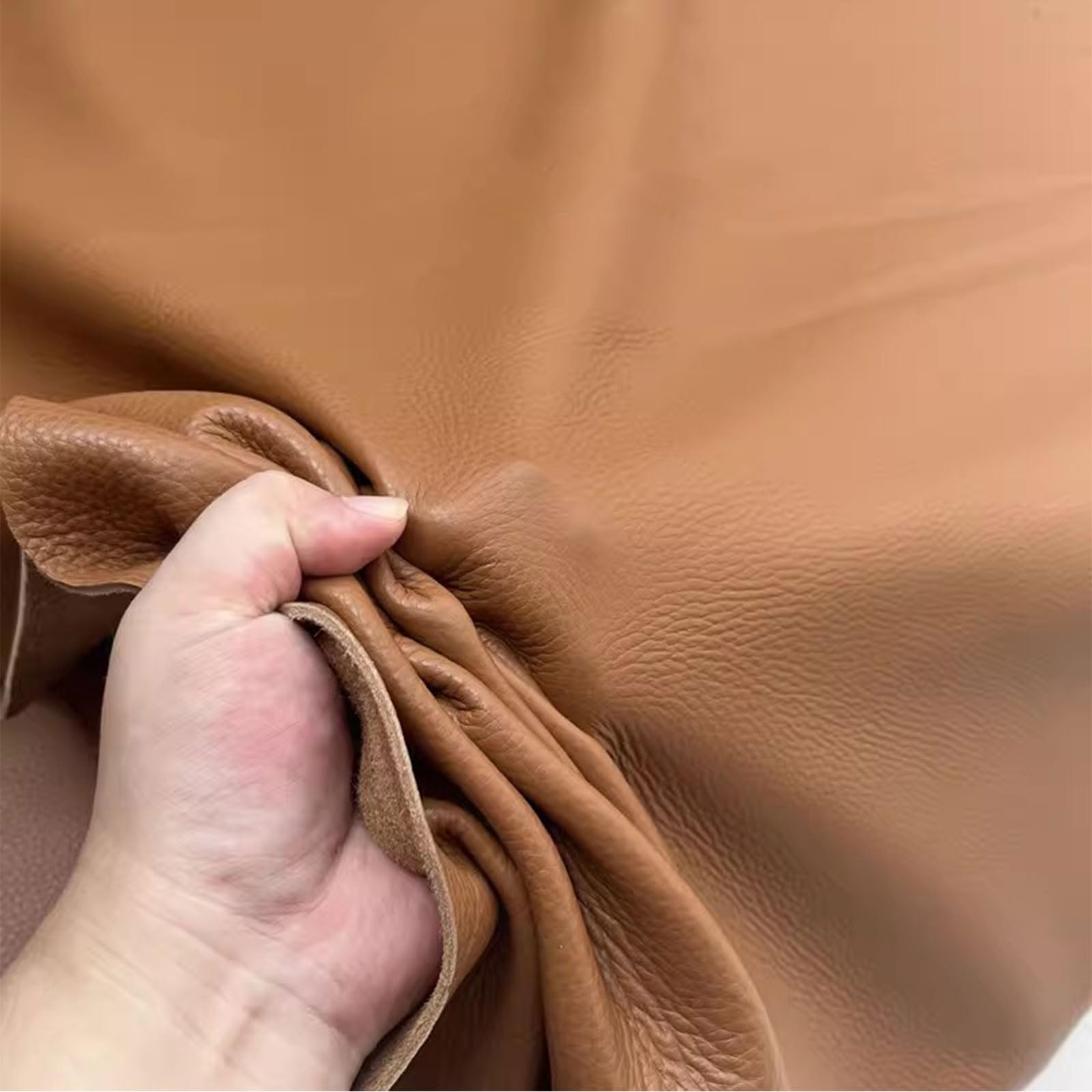 Yinian Rindsleder Echtlederblätter 4mm Dicke Dunkelbraun Chrom Gegerbte Rindleder Echtleder Vollnarbenleder für Basteln, Nähen, Ledergürtel, Sofa, Taschen, Stuhllehne, Beziehen, Deko,50x50cm