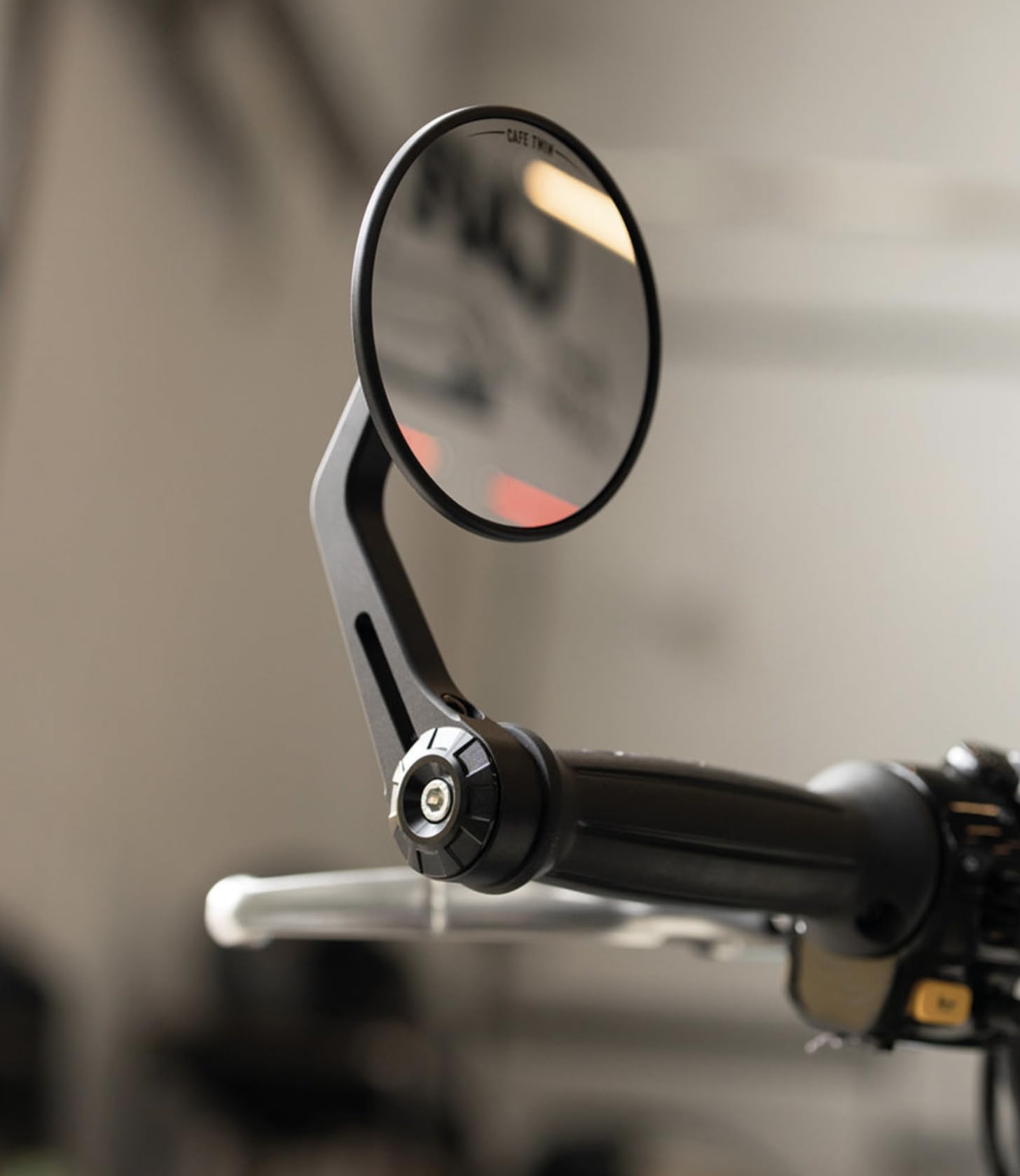 Specchietto Bar End 'ROCKER' Omologato ECE - 100mm - Cafe Twin