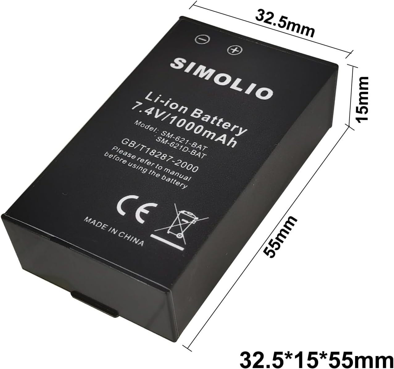 SIMOLIO Rechargeable Li-ion Battery SM-621,SM-621D