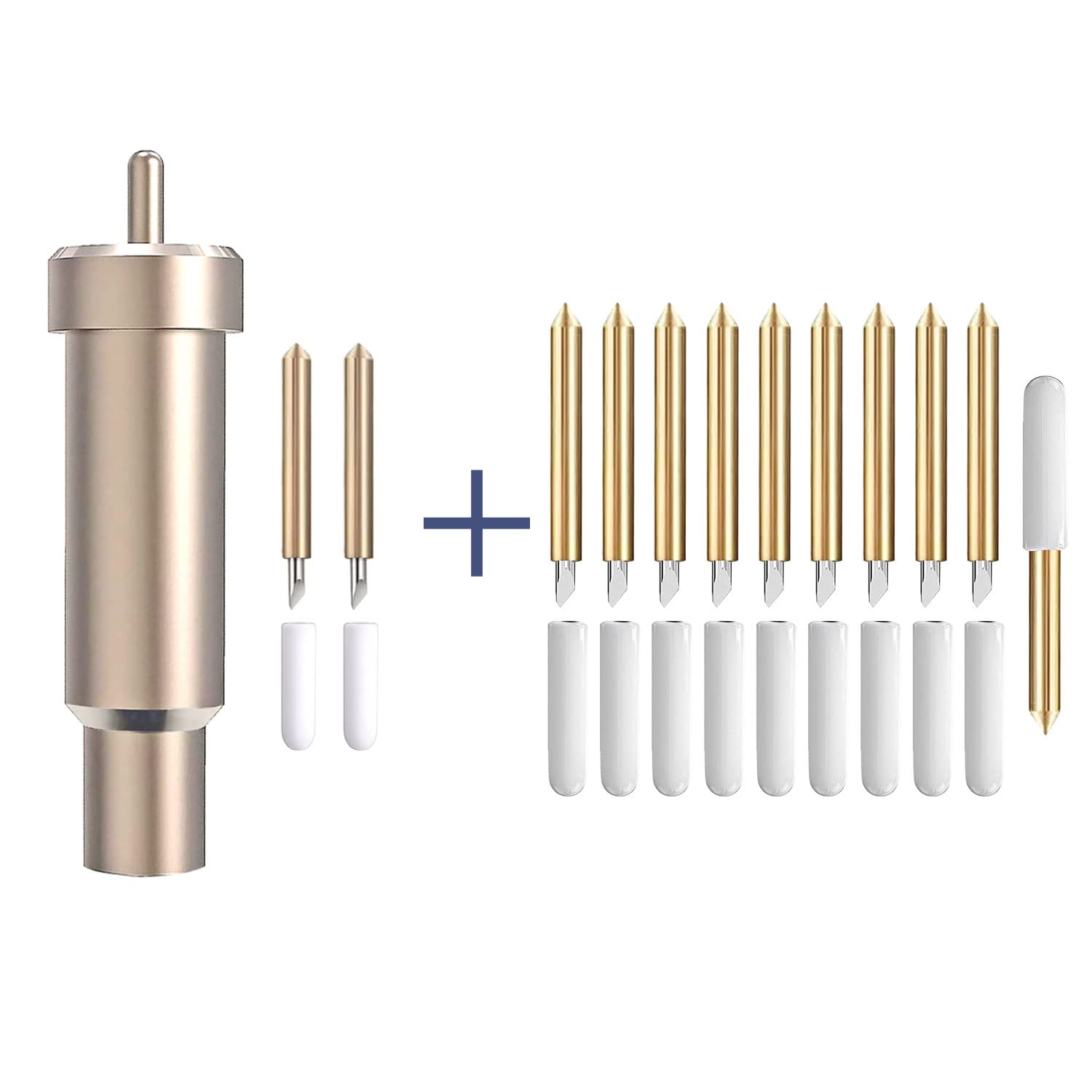 Preminum Fine Point Blades with Housing and 10pcs Blades for Cricut Accessory Compatible with Cricut Explore Air2/ Air3/ Cricut Maker/Maker 3