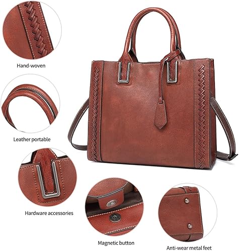 Miniatura 7 de Bolsos de cuero genuino para mujer, bolso vintage hecho a mano, bolso cruzado