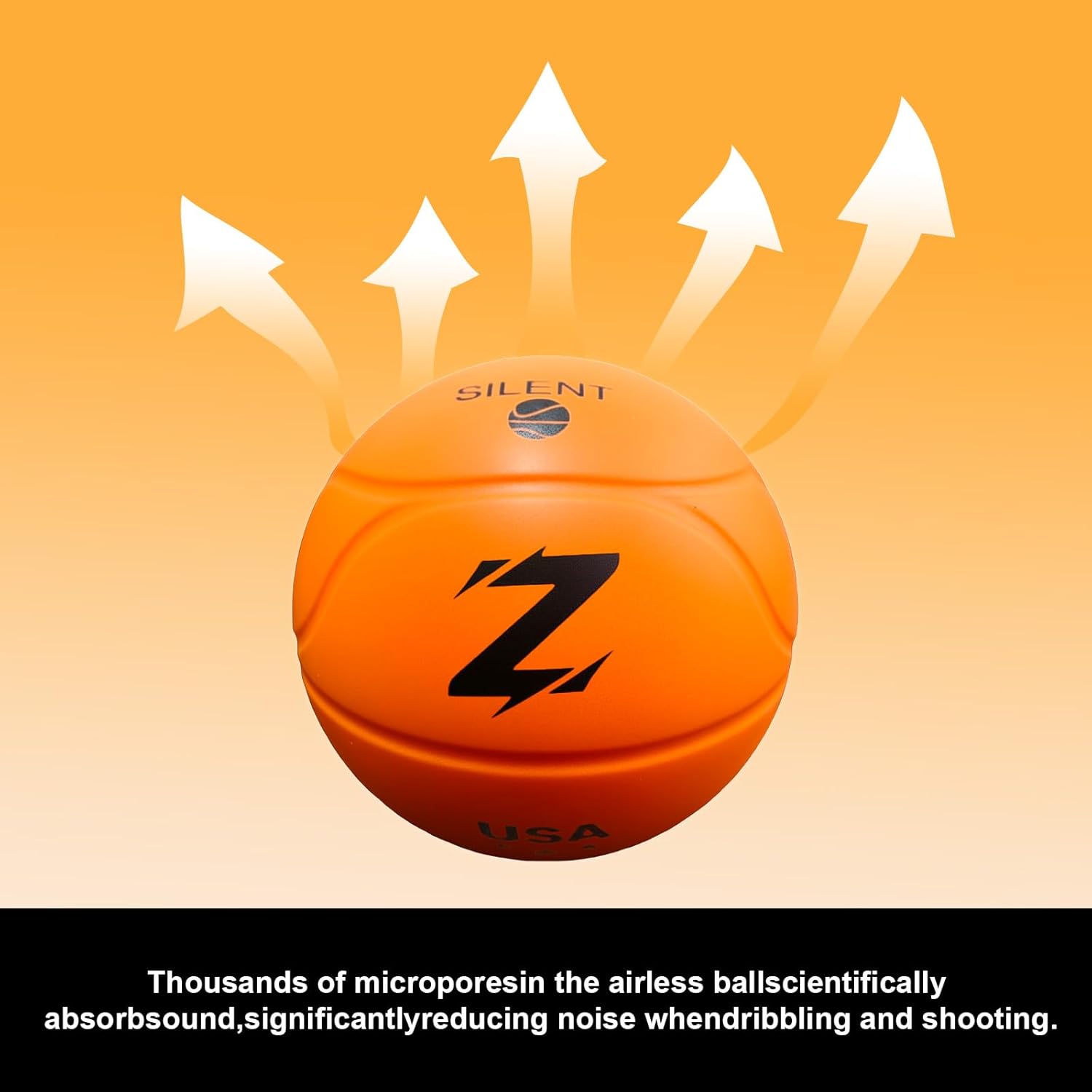 Indoor Silent Basketball (Size 7) - Silent Foam Ball, Quiet Dribbling, Safe and Reliable, Suitable for Children, Realistic Touch, 29.5-inch Durable Training Ball, new Texture Design.