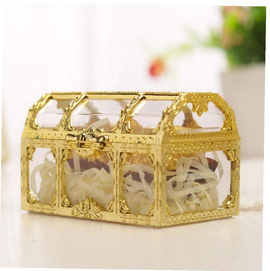Transparent Storage Box Small Jewelry Treasure Mini Home Case Chest Collection Desktop Gemstone Candy Makeup Pirate Jewelry Box