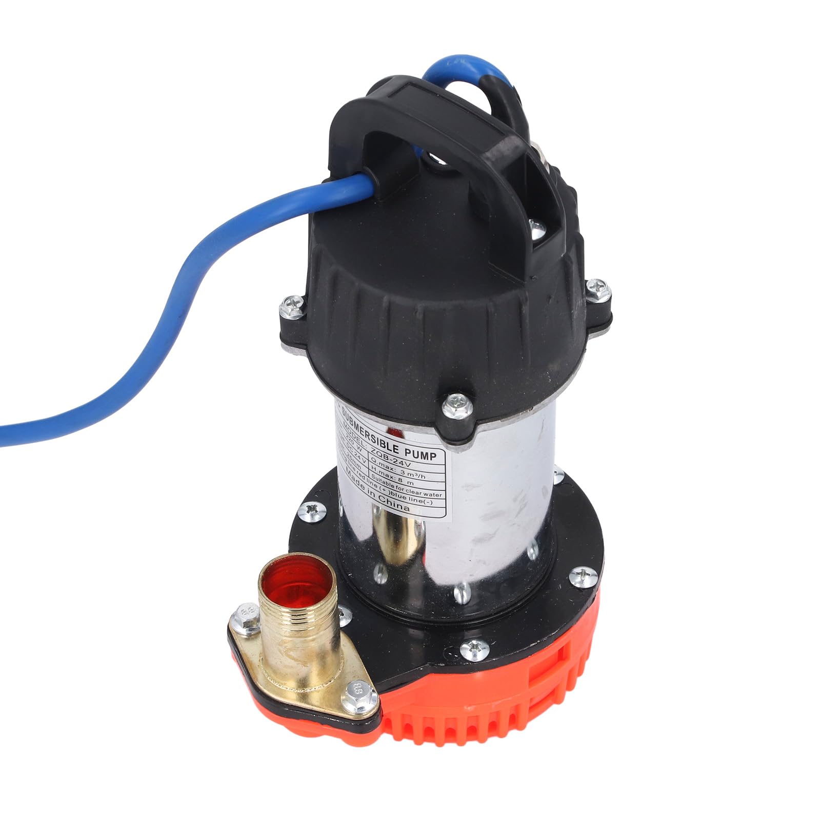 Bomba de agua sumergible de 24 V CC Bomba de pozo profundo con energía solar de alta elevación de 220 W Carcasa de acero inoxidable Motor de cobre lleno para riego de granja