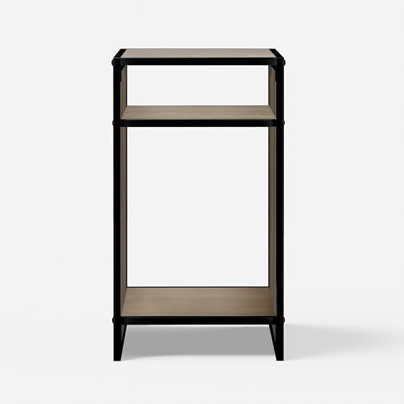 LANDEN Metal Aquarium Cabinet 20 Gallon Fish Tank Stand, Beige Oak