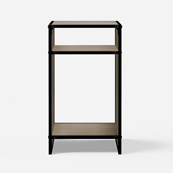 LANDEN Metal Aquarium Cabinet 20 Gallon Fish Tank Stand, Beige Oak
