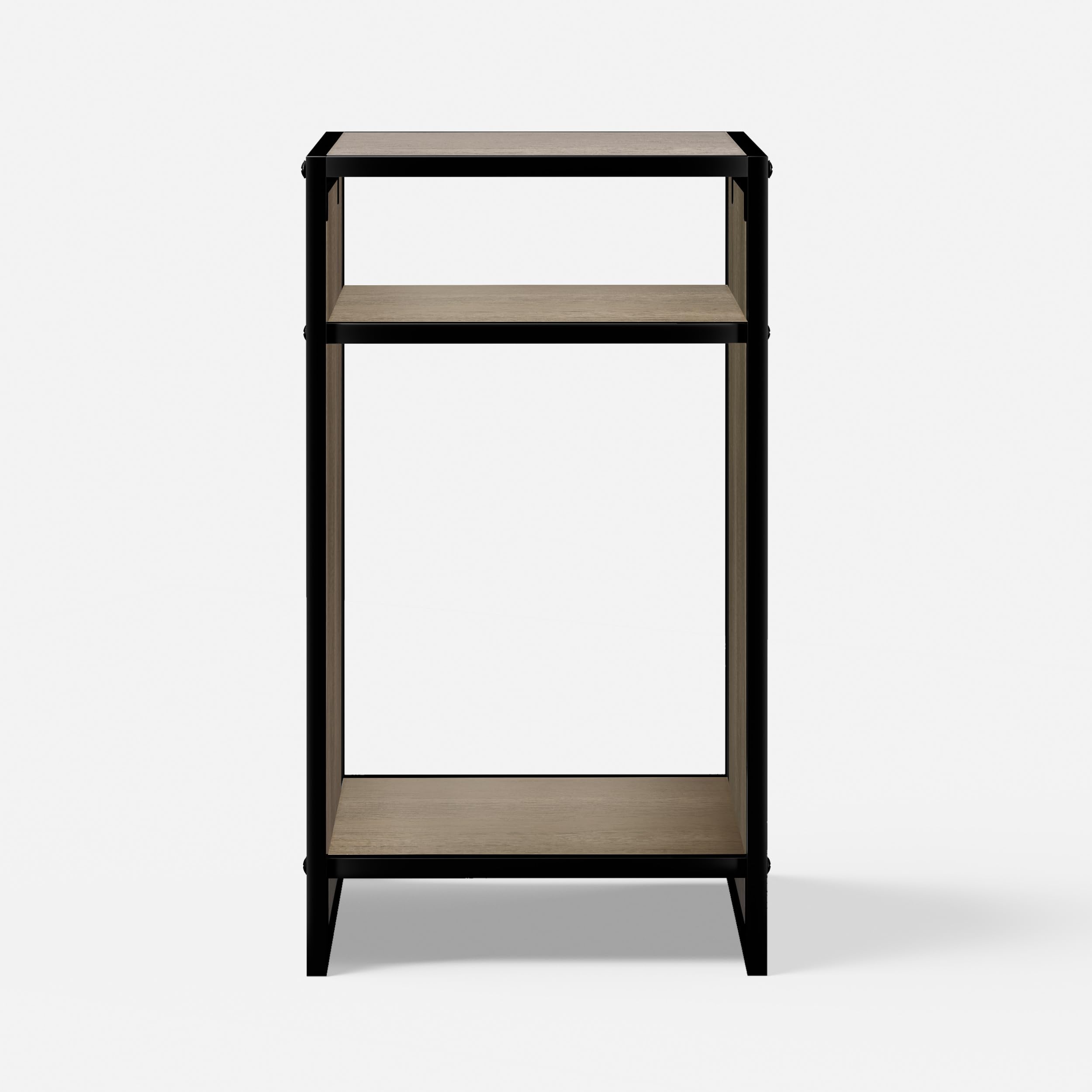 LANDEN Metall-Aquariumständer für 20 Gallonen Aquarium, Beige Eiche | 45 x 45 x 80 cm; 3-stöckiger Metallrahmen, Holzregale