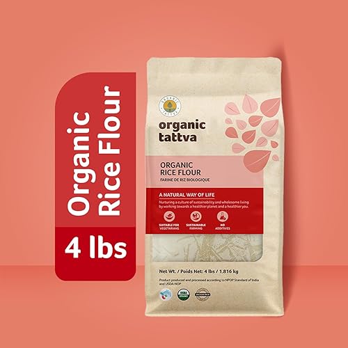 Miniatura 3 de Harina de arroz orgánica envasada en paquete al vacío de 4 libras