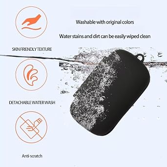 FTRONGRT Case Compatible with iFLYTEK AI Translation Earbuds AIH-2541, Anti-Scratch, Shockproof, Soft Silicone, Bluetooth Earphone Cover.Black