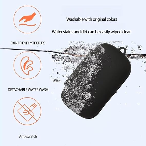 FTRONGRT Case Compatible with iFLYTEK AI Translation Earbuds AIH-2541, Anti-Scratch, Shockproof, Soft Silicone, Bluetooth Earphone Cover.Black